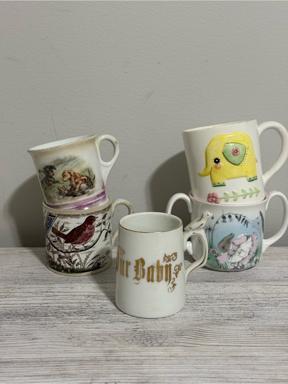 Vintage & Antique Children’s Mugs - Lot of 5